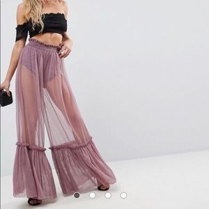 NEW Asos Ruffle Hem Beach Pants